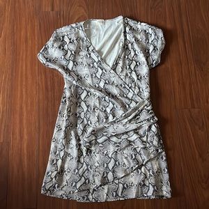 Snakeskin tie dress